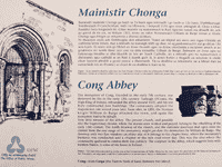 Information plaque about Cong Abbey